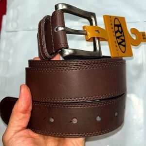 NEW size 44 Brown Leather BELT RUGGED WEAR Western Rodeo WORK outdoor tough work
